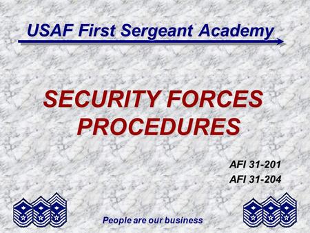 USAF First Sergeant Academy