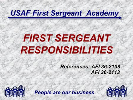 USAF First Sergeant Academy