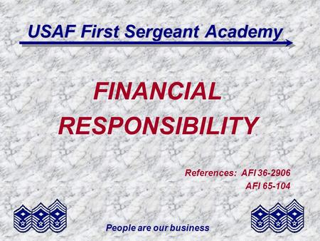 USAF First Sergeant Academy