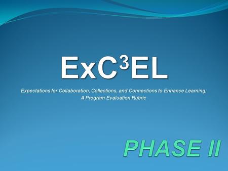 Expectations for Collaboration, Collections, and Connections to Enhance Learning: A Program Evaluation Rubric.