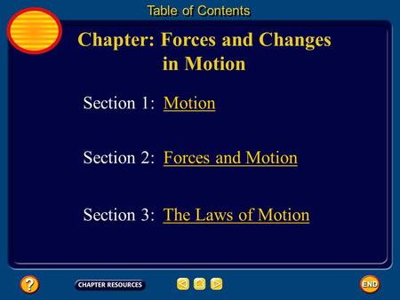 Chapter: Forces and Changes in Motion