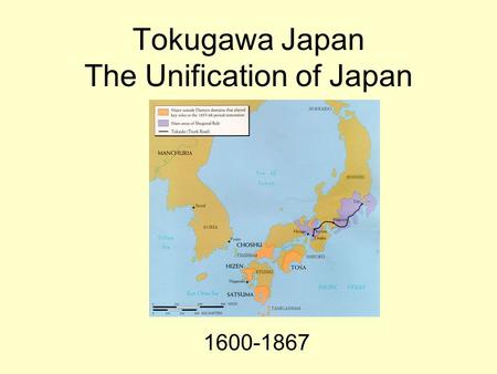 Tokugawa Japan The Unification of Japan