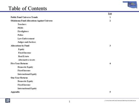 Public Fund Universe Analysis Report August, 2006 Oklahoma State Pension Commission One Main Street, Cambridge, Massachusetts 02142 TEL: (617) 374-1300;