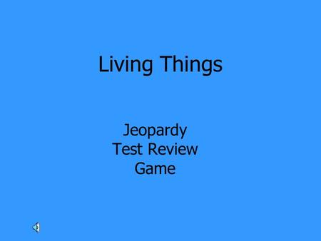 Jeopardy Test Review Game