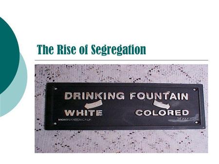 The Rise of Segregation