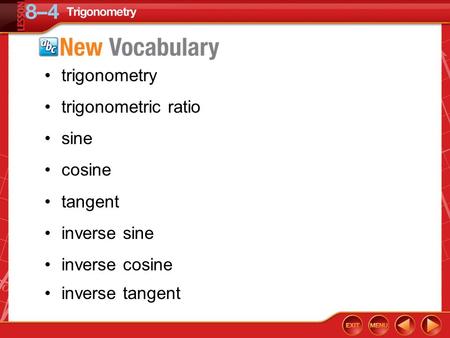 trigonometry trigonometric ratio sine cosine tangent inverse sine