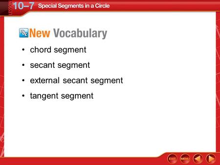 external secant segment tangent segment