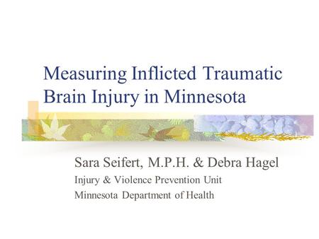 Measuring Inflicted Traumatic Brain Injury in Minnesota