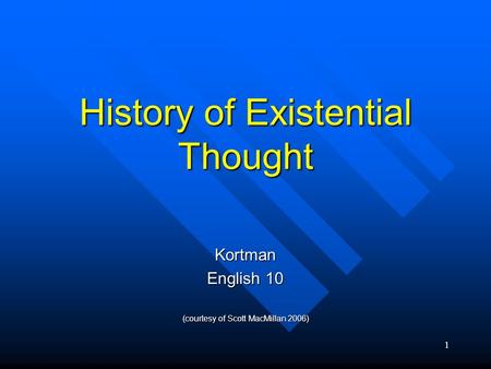 History of Existential Thought