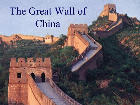 The Great Wall of China.