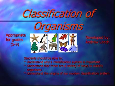 Classification of Organisms