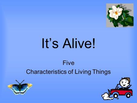 Five Characteristics of Living Things