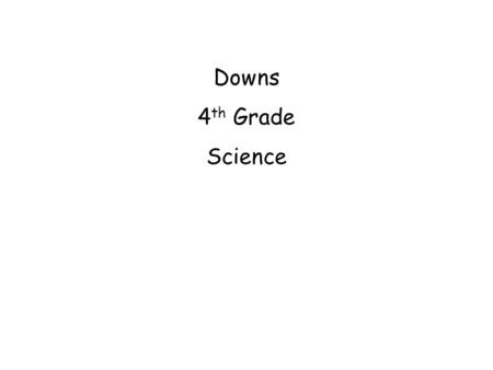 Downs 4 th Grade Science Solar System Review The Planets & Other Objects in Space.