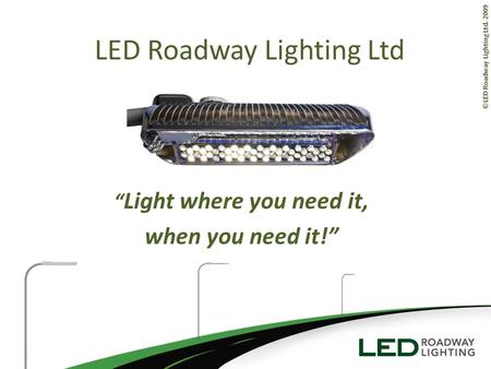 LED Roadway Lighting Ltd