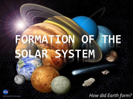 Formation of the Solar System