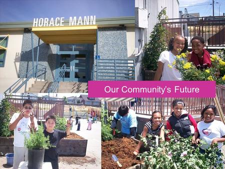 Our Communitys Future. 2006 Partnership Results >$25K in Grants, Materials, Labor Health Program Support 3 Beautification Days School Learning Garden.