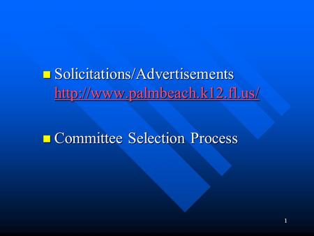 1 Solicitations/Advertisements  Solicitations/Advertisements