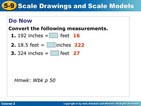 Scale Drawings and Scale Models