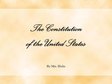 The Constitution of the United States