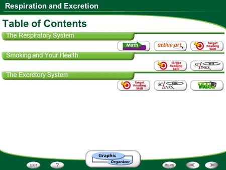 Table of Contents The Respiratory System Smoking and Your Health