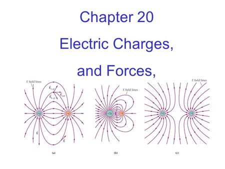 Chapter 20 Electric Charges, and Forces,.