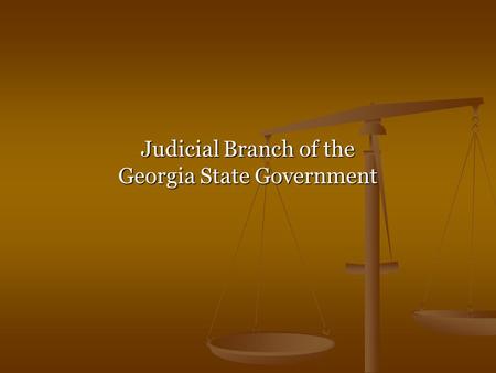 Judicial Branch of the Georgia State Government