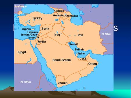 Major Physical Features of Southwest Asia