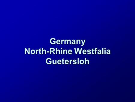 Germany North-Rhine Westfalia Guetersloh. Germany Geography Location: Central Europe, bordering the Baltic Sea and the North Sea, between the Netherlands.