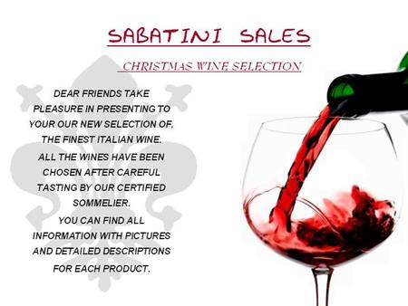 SABATINES SALES. WINE list BAROLO BARBARESCO BARBERA.