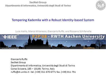 Tempering Kademlia with a Robust Identity-based System