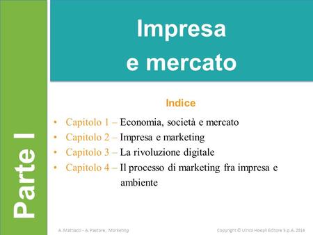 Parte I Impresa e mercato Indice