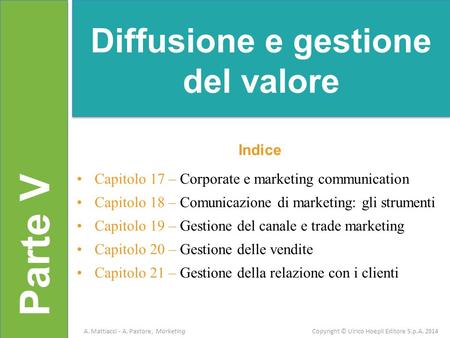 Diffusione e gestione del valore