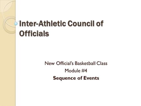 Inter-Athletic Council of Officials