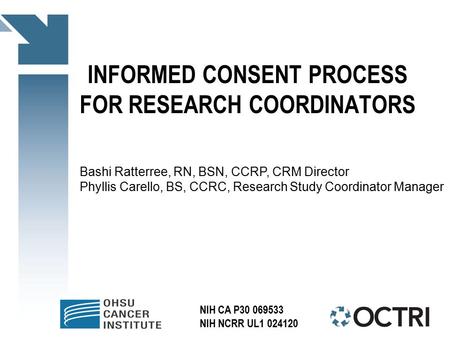 Informed Consent Process for Research Coordinators