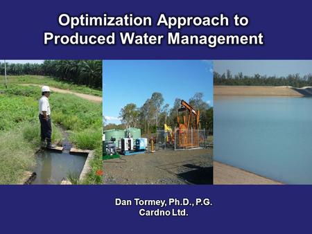 What is the Produced Water “Problem”? Large volumes of water produced by oil and gasLarge volumes of water produced by oil and gas Typically salineTypically.