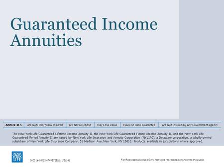 Guaranteed Income Annuities