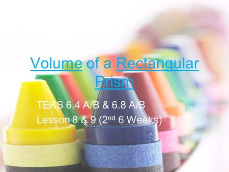 Volume of a Rectangular Prism