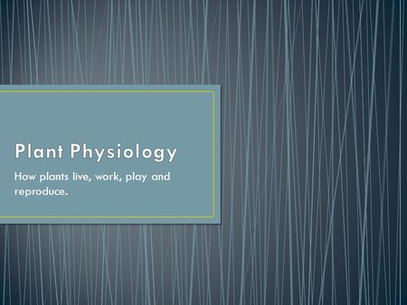 How plants live, work, play and reproduce.. A series of processes in which light energy is converted to a simple sugar. The MOST IMPORTANT life-sustaining.