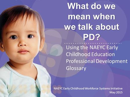 What do we mean when we talk about PD?