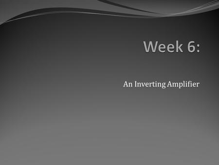 An Inverting Amplifier. Op Amp Equivalent Circuit The differential voltage v d = v 2 – v 1 A is the open-loop voltage gain v2v2 v1v1 An op amp can be.