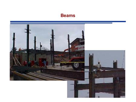 Beams. BEAMS A structural member loaded in the transverse direction to the longitudinal axis. Internal Forces: Bending Moments and Shear.