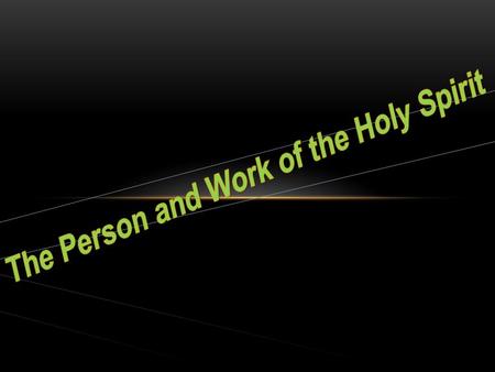 TEXT: John 16:12-15  The ministry of the Holy Spirit in our lives is critical to being effective as Christians. There are two key aspects of the Holy.