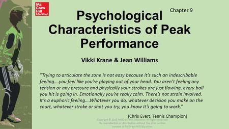 Psychological Characteristics of Peak Performance