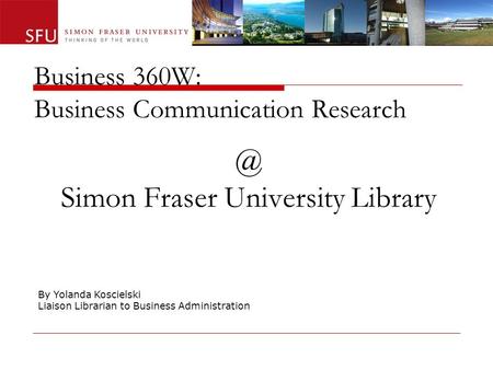 Business 360W: Business Communication Research