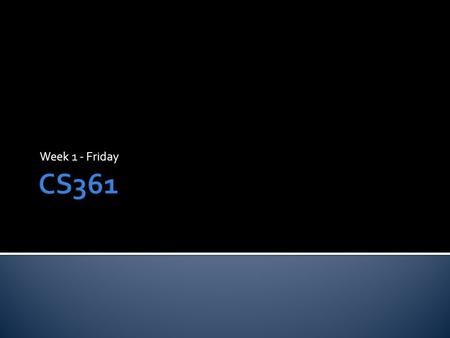 Week 1 - Friday.  What did we talk about last time?  C#  SharpDX.