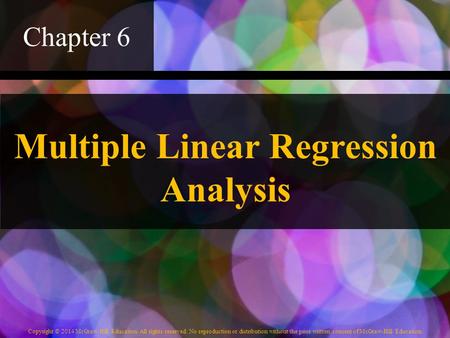 Multiple Linear Regression Analysis