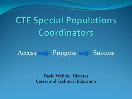 CTE Special Populations Coordinators