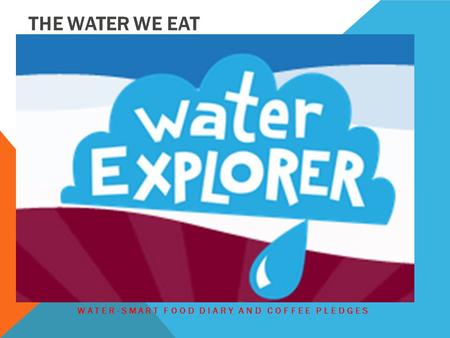 THE WATER WE EAT WATER-SMART FOOD DIARY AND COFFEE PLEDGES.