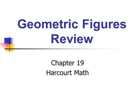 Geometric Figures Review