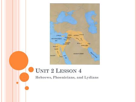 Hebrews, Phoenicians, and Lydians